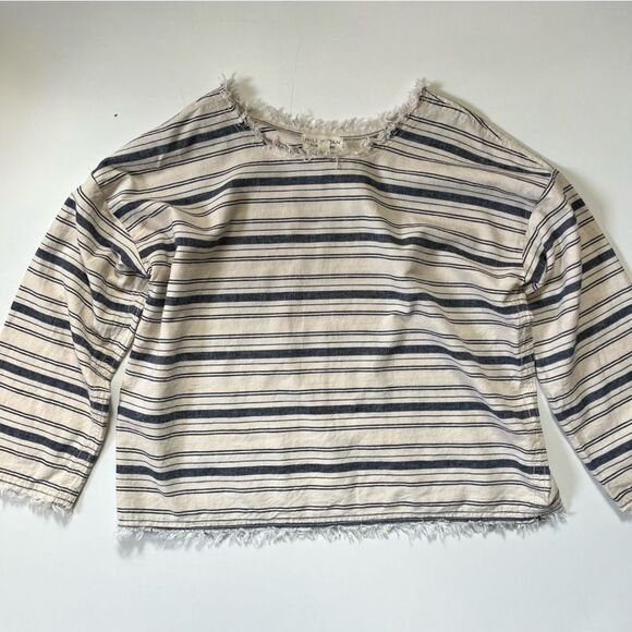 Nili Lotan Striped 100% Cotton Top Small - Picture 4 of 8